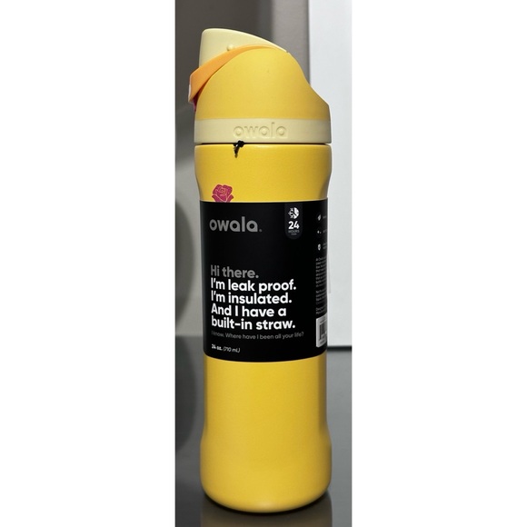 NWT Owala FreeSip Disney Princess 24oz Stainless Steel Water Bottle, BELLE - Picture 2 of 5